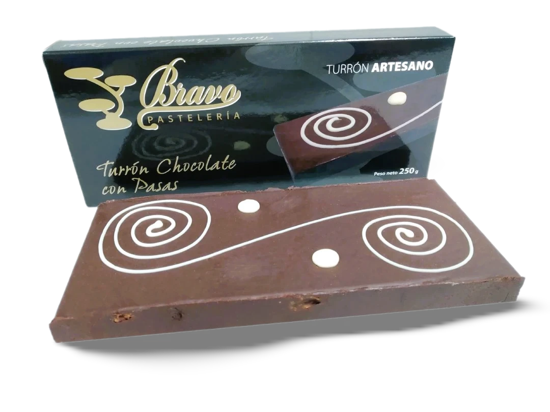 Turrón de Chocolate y Pasas Turrón de Chocolate y Pasas