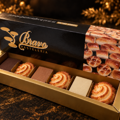 Cajita Regalo Pastas de Almendra y Turrones de Praliné Cajita Regalo Pastas de Almendra y Turrones de Praliné