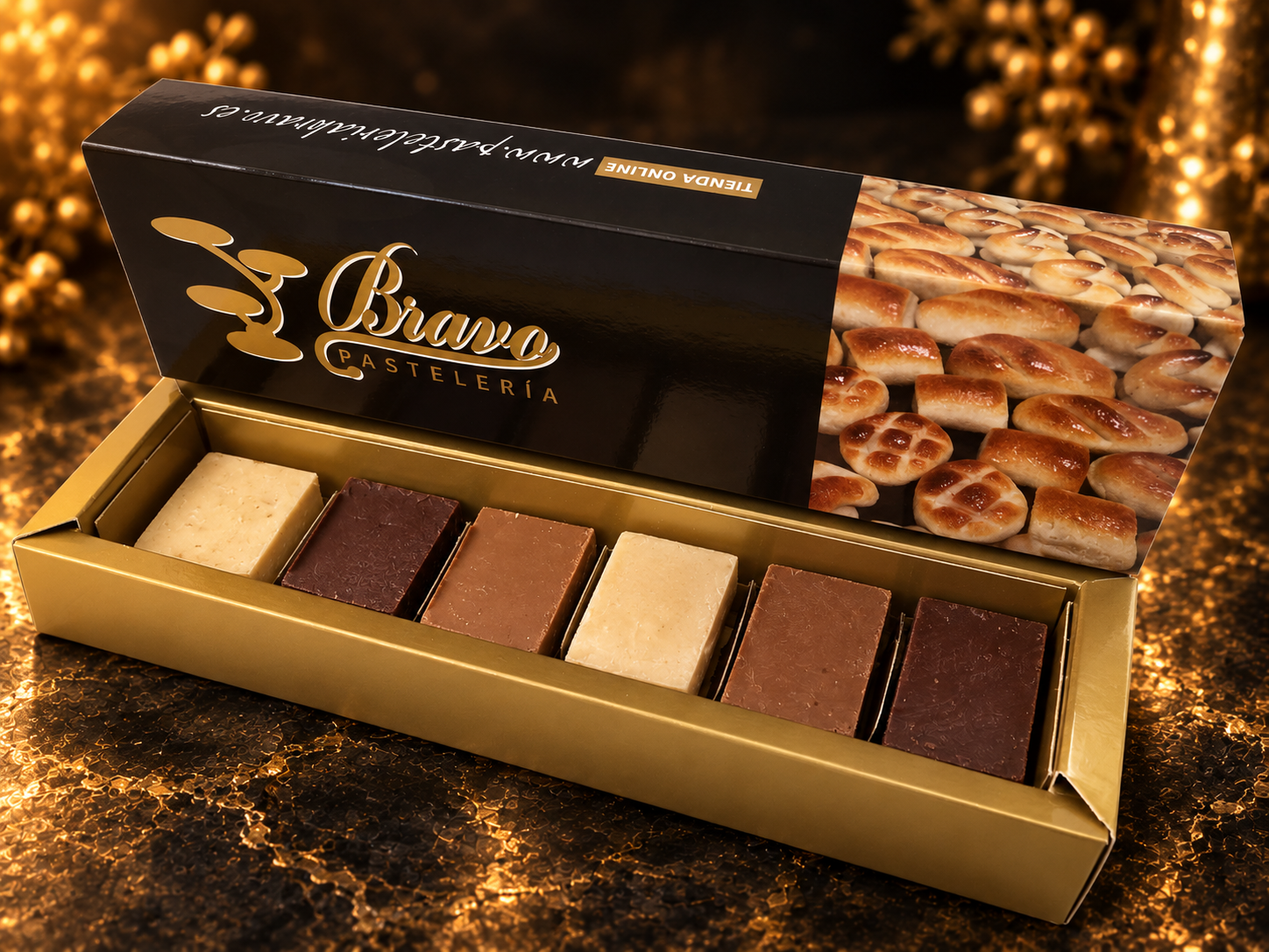 Cajita Regalo Turrón Praliné Cajita Regalo Turrón Praliné