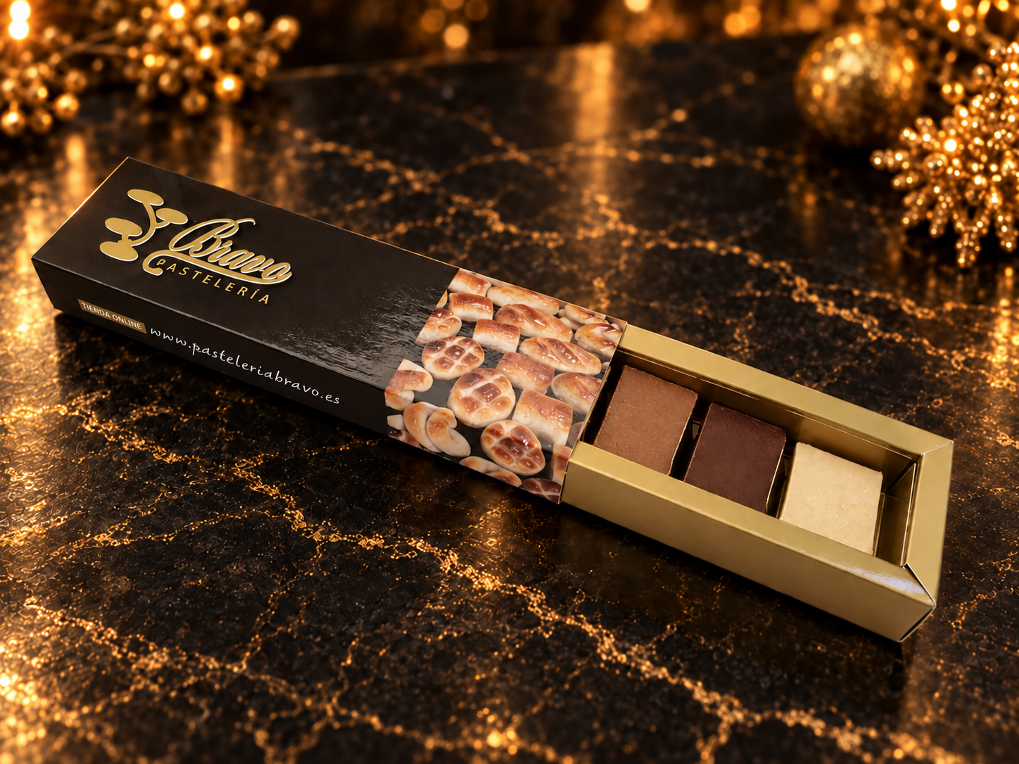 Cajita Regalo Turrón Praliné Cajita Regalo Turrón Praliné